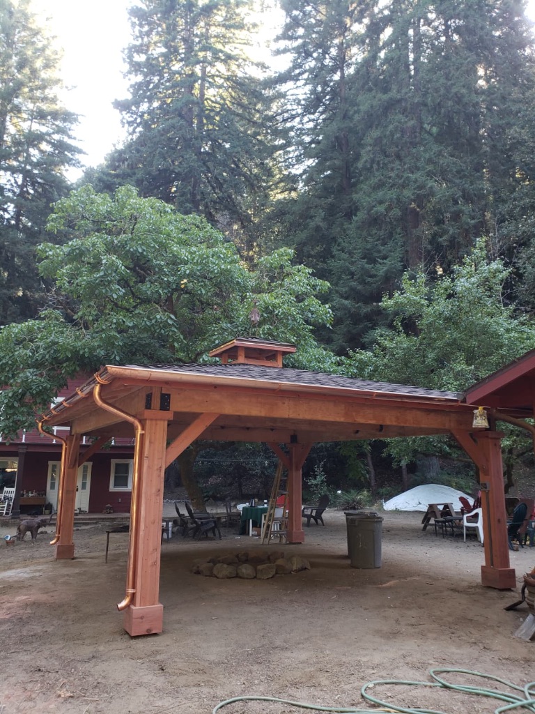 Cedar gazebo front view